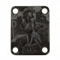 Engraved Guitar Joint/Heel Neck Plate, Black (Standard 4 Bolt) Texas Cowgirl Pin-Up (B2069)