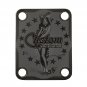 Engraved Guitar Joint/Heel Neck Plate, Black (Standard 4 Bolt) Fiesta Girl w/ Sombrero (B2072)