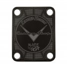Engraved Guitar Joint/Heel Neck Plate, Black (Standard 4 Bolt) Custom Shop LTD USA Made (B2051)