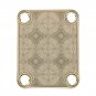 Engraved Guitar Joint/Heel Neck Plate, Gold (Standard 4 Bolt) Floral Trellis Pattern 4 (G2013)