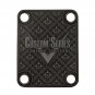 Engraved Guitar Joint/Heel Neck Plate, Black (Standard 4 Bolt) LTD Custom Floral Series (B2045)