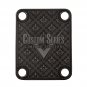 Engraved Guitar Joint/Heel Neck Plate, Black (Standard 4 Bolt) LTD Custom Floral Series (B2045)