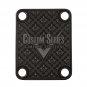 Engraved Guitar Joint/Heel Neck Plate, Black (Standard 4 Bolt) LTD Custom Floral Series (B2045)