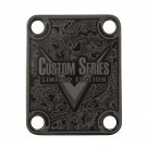 Engraved Guitar Joint/Heel Neck Plate, Black (Standard 4 Bolt) Paisley Custom Limited (B2041)