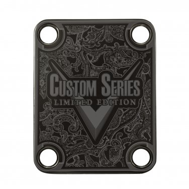 Engraved Guitar Joint/Heel Neck Plate, Black (Standard 4 Bolt) Paisley Custom Limited (B2041)