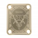 Engraved Guitar Joint/Heel Neck Plate, Gold (Standard 4 Bolt) Scrolling Vintage Series (G2052)