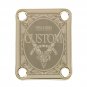 Engraved Guitar Joint/Heel Neck Plate, Gold (Standard 4 Bolt) Scrolling Vintage Series (G2052)
