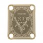Engraved Guitar Joint/Heel Neck Plate, Gold (Standard 4 Bolt) Scrolling Vintage Series (G2052)