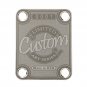 Engraved Guitar Joint/Heel Neck Plate, Nickel (Standard 4 Bolt) Custom USA Serial 0001 (N2071)