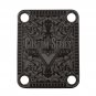 Engraved Guitar Joint/Heel Neck Plate, Black (Standard 4 Bolt) Custom Series w/ Scroll (B2040)