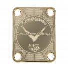 Engraved Guitar Joint/Heel Neck Plate, Gold (Standard 4 Bolt) Custom Shop LTD USA Made (G2051)