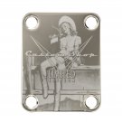 Engraved Guitar Joint/Heel Neck Plate, Nickel (Standard 4 Bolt) Cowgirl Custom Shop LTD (N2056)