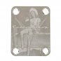 Engraved Guitar Joint/Heel Neck Plate, Nickel (Standard 4 Bolt) Cowgirl Custom Shop LTD (N2056)