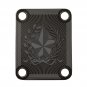 Engraved Guitar Joint/Heel Neck Plate, Black (Standard 4 Bolt) Texas Lone Star Design (B2033)
