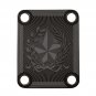 Engraved Guitar Joint/Heel Neck Plate, Black (Standard 4 Bolt) Texas Lone Star Design (B2033)