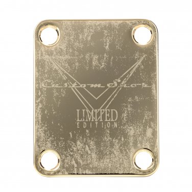 Engraved Guitar Joint/Heel Neck Plate, Gold (Standard 4 Bolt) Vintage CS Limited Ed (G2092)