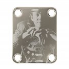 Engraved Guitar Joint/Heel Neck Plate, Nickel (Standard 4 Bolt) The Legends Tribute #002 (N2100)