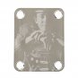 Engraved Guitar Joint/Heel Neck Plate, Nickel (Standard 4 Bolt) The Legends Tribute #002 (N2100)