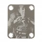 Engraved Guitar Joint/Heel Neck Plate, Nickel (Standard 4 Bolt) The Legends Tribute #002 (N2100)