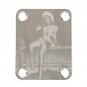 Engraved Guitar Joint/Heel Neck Plate, Nickel (Standard 4 Bolt) Cowgirl Western Pin-up (N2091)