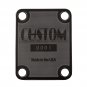 Engraved Guitar Joint/Heel Neck Plate, Black (Standard 4 Bolt) Custom Serial 0001 USA (B2032)