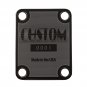 Engraved Guitar Joint/Heel Neck Plate, Black (Standard 4 Bolt) Custom Serial 0001 USA (B2032)