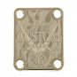 Engraved Guitar Joint/Heel Neck Plate, Gold (Standard 4 Bolt) Hot Rod Flames USA Made (G2050)