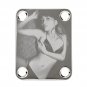 Engraved Guitar Joint/Heel Neck Plate, Chrome (Standard 4 Bolt) Curves of Female Form (C2090)