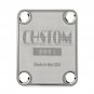 Engraved Guitar Joint/Heel Neck Plate, Chrome (Standard 4 Bolt) Custom Serial 0001 USA (C2032)