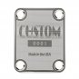 Engraved Guitar Joint/Heel Neck Plate, Chrome (Standard 4 Bolt) Custom Serial 0001 USA (C2032)