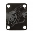 Engraved Guitar Joint/Heel Neck Plate, Black (Standard 4 Bolt) The Legends Tribute #003 (B2101)