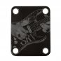 Engraved Guitar Joint/Heel Neck Plate, Black (Standard 4 Bolt) The Legends Tribute #003 (B2101)
