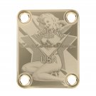 Engraved Guitar Joint/Heel Neck Plate, Gold (Standard 4 Bolt) Limited USA Custom Pinup (G2007)