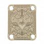 Engraved Guitar Joint/Heel Neck Plate, Gold (Standard 4 Bolt) Custom Series w/ Scroll (G2040)