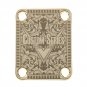 Engraved Guitar Joint/Heel Neck Plate, Gold (Standard 4 Bolt) Custom Series w/ Scroll (G2040)
