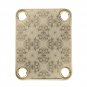 Engraved Guitar Joint/Heel Neck Plate, Gold (Standard 4 Bolt) Trellis Pattern w/border (G2006)