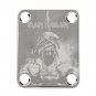 Engraved Guitar Joint/Heel Neck Plate, Chrome (Standard 4 Bolt) Maiden Eddie the Head 02 (C2117)
