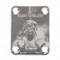 Engraved Guitar Joint/Heel Neck Plate, Chrome (Standard 4 Bolt) Maiden Eddie the Head 02 (C2117)