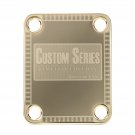 Engraved Guitar Joint/Heel Neck Plate, Gold (Standard 4 Bolt) Custom Border Series USA (G2034)