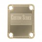 Engraved Guitar Joint/Heel Neck Plate, Gold (Standard 4 Bolt) Custom Border Series USA (G2034)