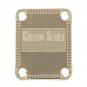 Engraved Guitar Joint/Heel Neck Plate, Gold (Standard 4 Bolt) Custom Border Series USA (G2034)