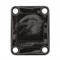 Engraved Guitar Joint/Heel Neck Plate, Black (Standard 4 Bolt) USA Made Flag and Eagle (B2016)