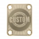 Engraved Guitar Joint/Heel Neck Plate, Gold (Standard 4 Bolt) Custom Limited Edition (G2043)