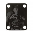 Engraved Guitar Joint/Heel Neck Plate, Black (Standard 4 Bolt) The Legends Tribute #002 (B2100)