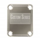 Engraved Guitar Joint/Heel Neck Plate, Nickel (Standard 4 Bolt) Custom Border Series USA (N2034)