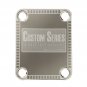 Engraved Guitar Joint/Heel Neck Plate, Nickel (Standard 4 Bolt) Custom Border Series USA (N2034)