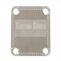 Engraved Guitar Joint/Heel Neck Plate, Nickel (Standard 4 Bolt) Custom Border Series USA (N2034)
