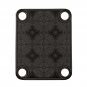 Engraved Guitar Joint/Heel Neck Plate, Black (Standard 4 Bolt) Floral Trellis Pattern 4 (B2013)