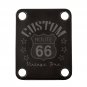 Engraved Guitar Joint/Heel Neck Plate, Black (Standard 4 Bolt) Vintage Custom Route 66 (B2099)