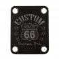 Engraved Guitar Joint/Heel Neck Plate, Black (Standard 4 Bolt) Vintage Custom Route 66 (B2099)